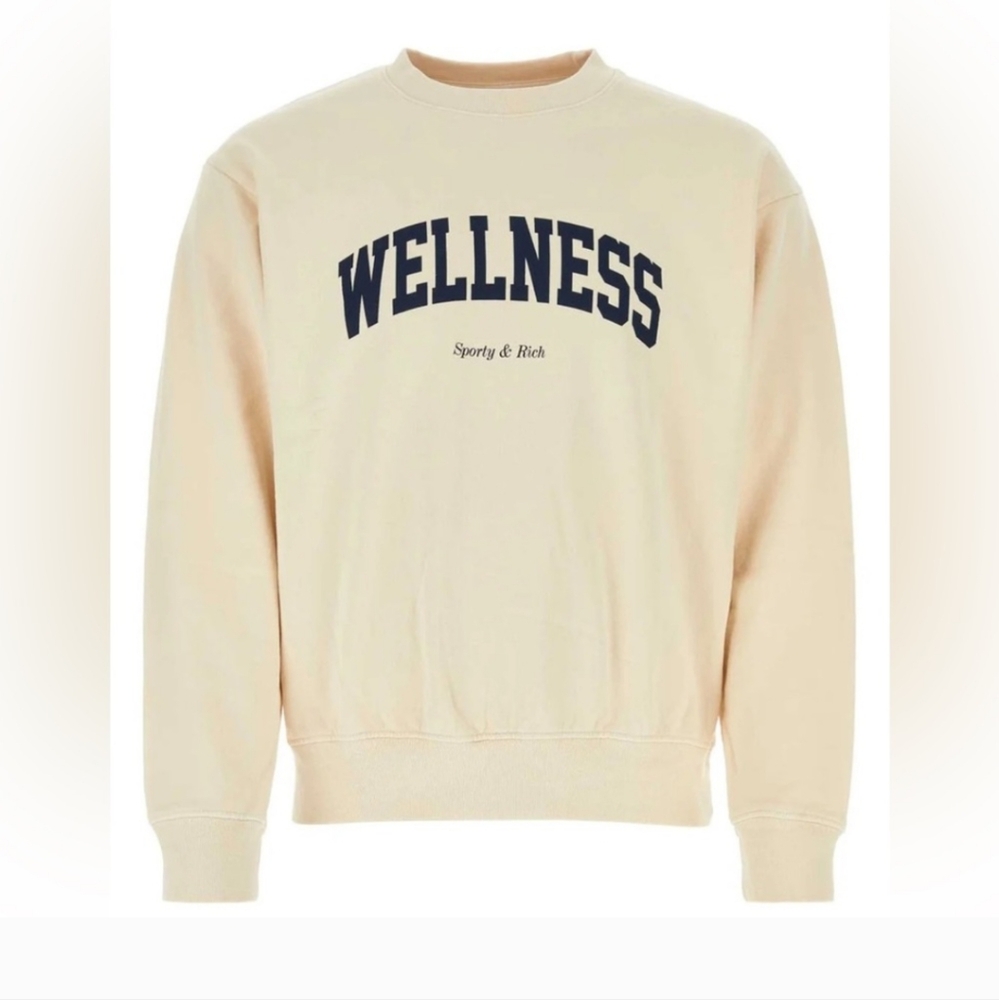 WELLNESS sporty & rich cream crew neck